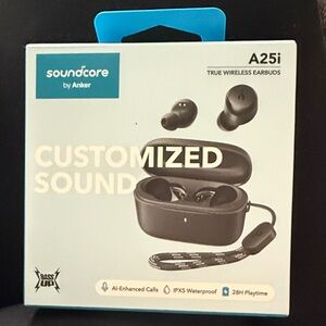 New! Anker Soundcore A25i Black Wireless Earbuds